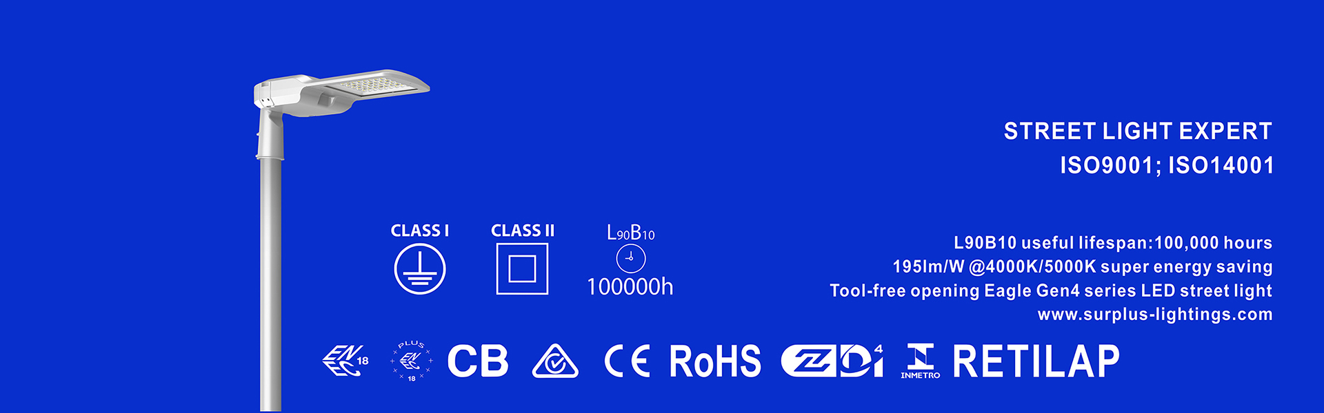 गुणवत्ता ईगल जेन4 195lm/W ENEC ENEC+ CB SAA Zhaga-D4i स्ट्रीट लाइट कारखाना