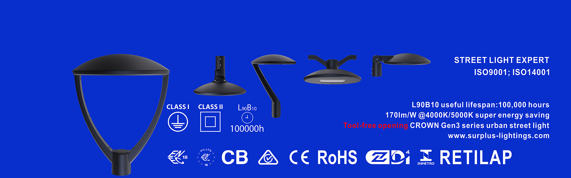 गुणवत्ता ईगल जेन4 195lm/W ENEC ENEC+ CB SAA Zhaga-D4i स्ट्रीट लाइट कारखाना